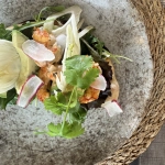 La Pinsa avocat gambas
